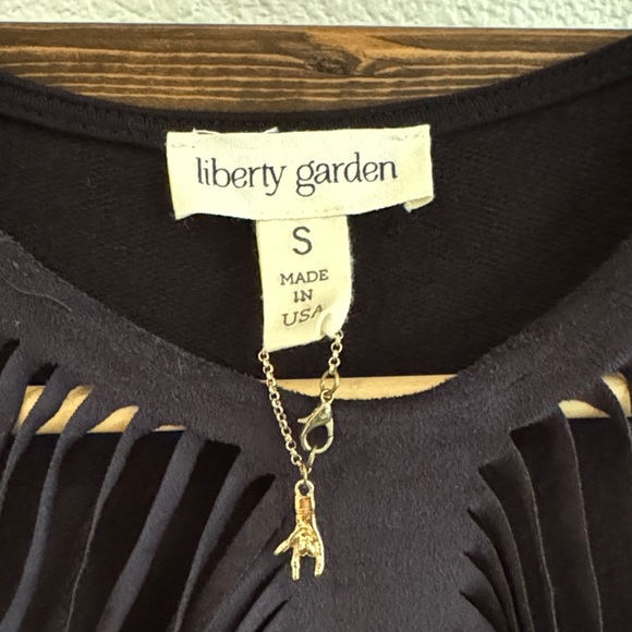 NWT liberty garden Black Sleeveless short Dress small soft suede-like material - Picture 2 of 11